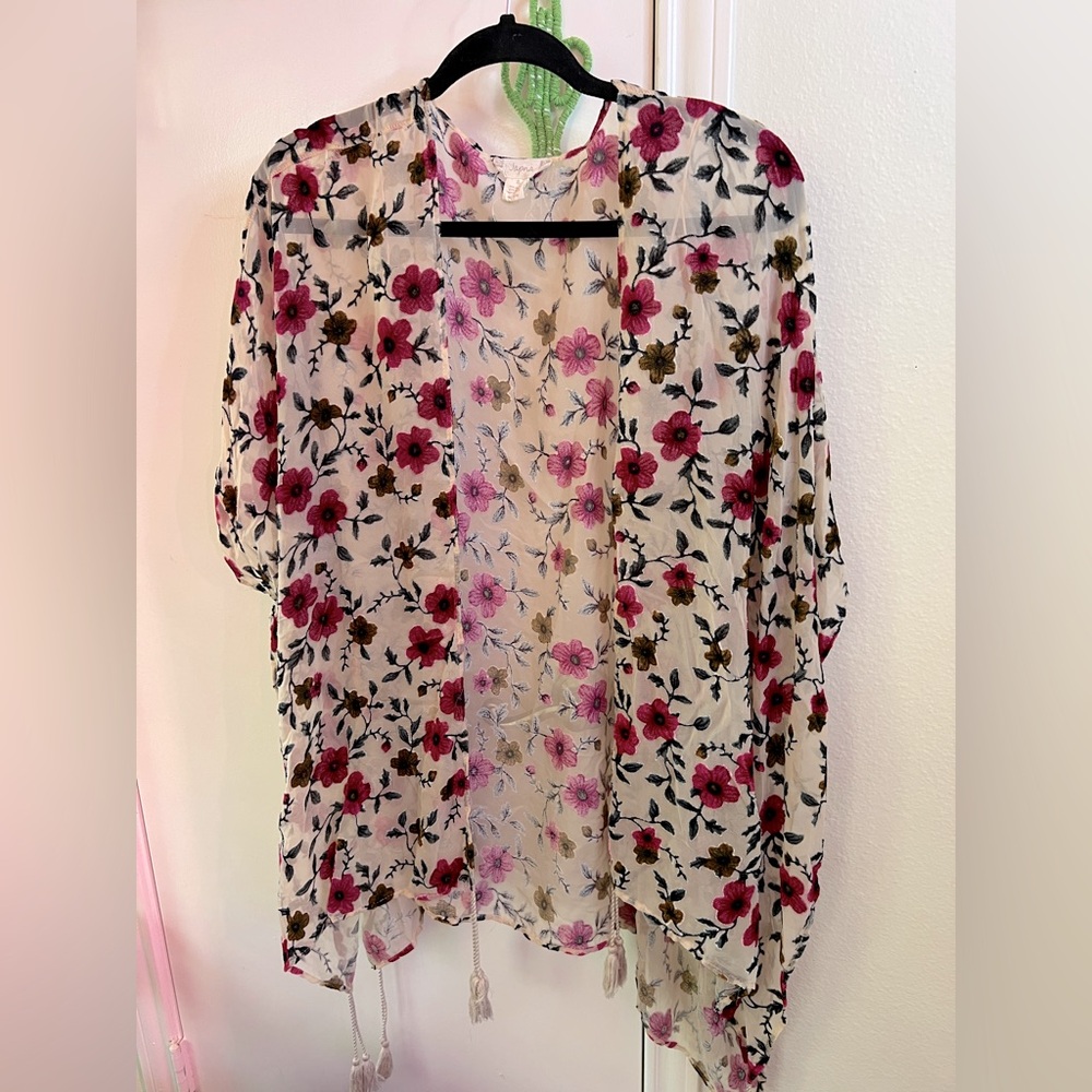Floral cover up (short sleeve)